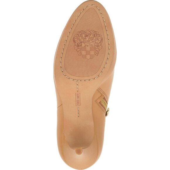 Vince Camuto Women's Light Cognac Leather Closed Pointed Toe High Heel Bootie - Picture 4 of 8